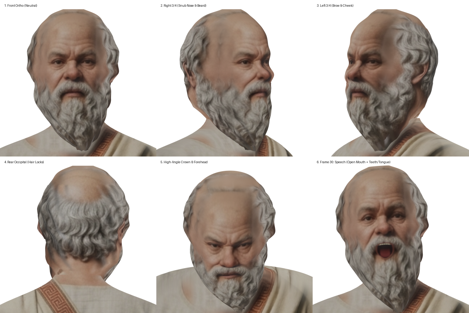 Socrates 6-Panel Head Macro & Speech Sheet